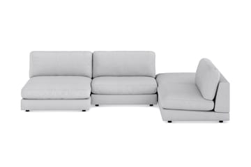 Arken 6-seters U-formet Modulsofa + Fotskammel i Stoff - Lys grå - Møbler - Sofaer - Modulsofaer - Komplett modulsofa
