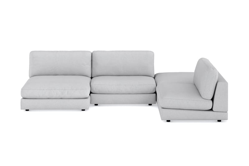 Arken 6-seters U-formet Modulsofa + Fotskammel i Stoff - Lys grå - Møbler - Sofaer - Modulsofaer - Komplett modulsofa