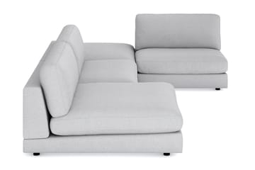Arken 6-seters U-formet Modulsofa + Fotskammel i Stoff - Lys grå - Møbler - Sofaer - Modulsofaer - Komplett modulsofa