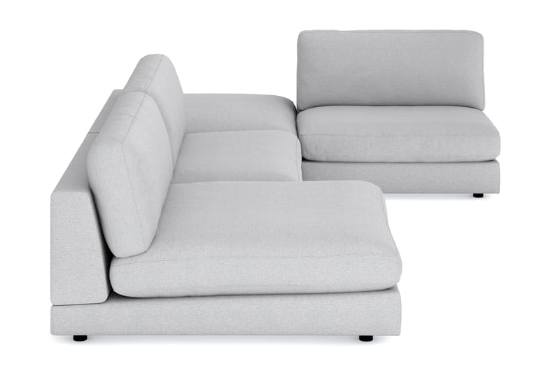 Arken 6-seters U-formet Modulsofa + Fotskammel i Stoff - Lys grå - Møbler - Sofaer - Modulsofaer - Komplett modulsofa