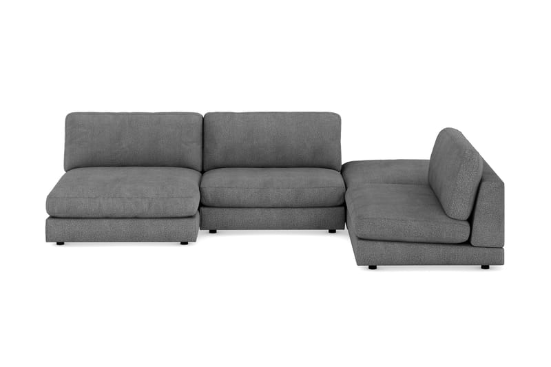 Arken 6-seters U-formet Modulsofa + Fotskammel i Stoff - Mørk grå - Møbler - Sofaer - Modulsofaer - Komplett modulsofa