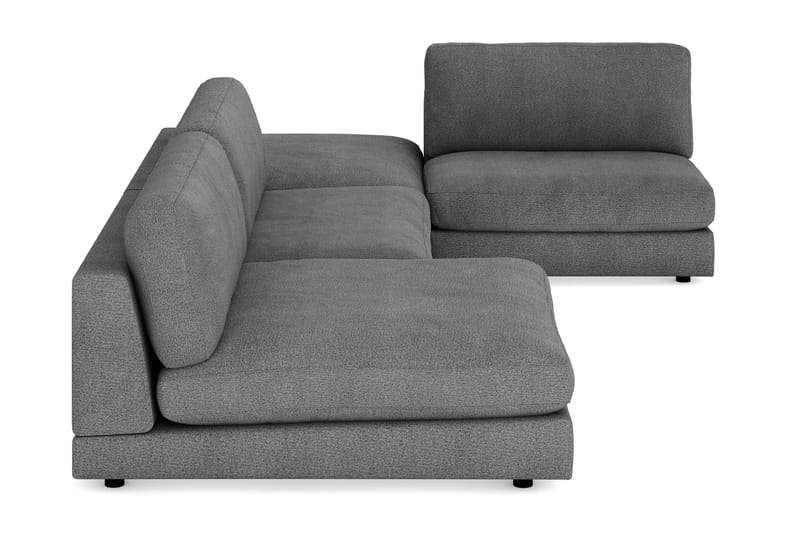 Arken 6-seters U-formet Modulsofa + Fotskammel i Stoff - Mørk grå - Møbler - Sofaer - Modulsofaer - Komplett modulsofa