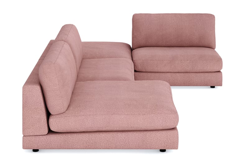 Arken 6-seters U-formet Modulsofa + Fotskammel i Stoff - Rosa - Møbler - Sofaer - Modulsofaer - Komplett modulsofa