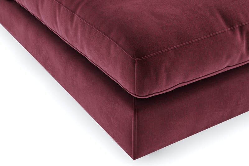 Arken 6-seters Vendbar L-formet Modulhjørnesofa med Divan + Fotskammel i Fløyel - Lilla - Møbler - Sofaer - Modulsofaer - Komplett modulsofa