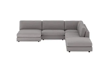 Arken 6-seters Vendbar L-formet Modulhjørnesofa med Divan + Fotskammel i Manchester