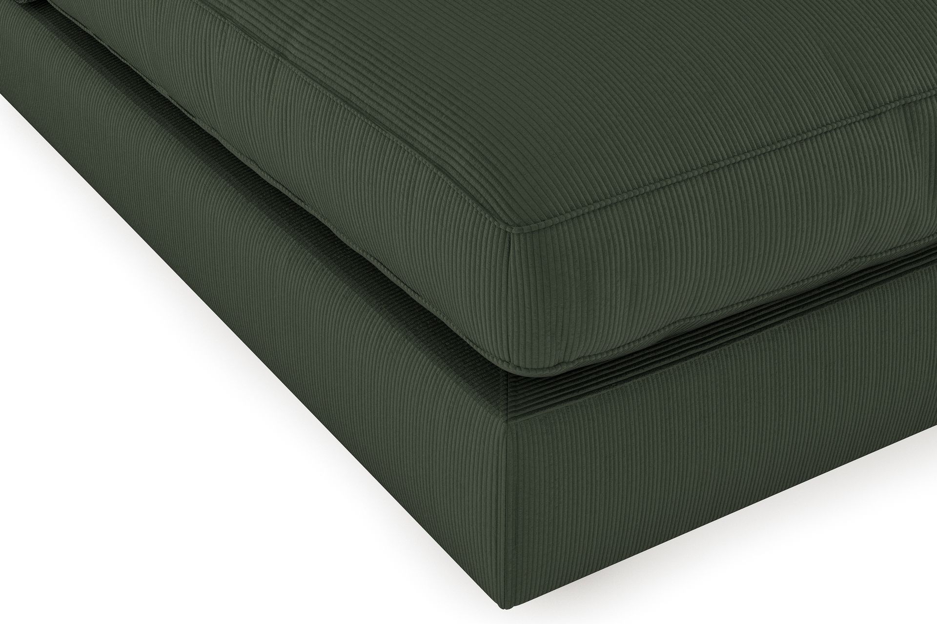 Arken 6-seters Vendbar L-formet Modulhjørnesofa med Divan + Fotskammel i Manchester - Mørkegrønn - Møbler - Sofaer - Modulsofaer - Komplett modulsofa