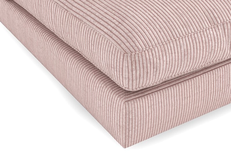 Arken 6-seters Vendbar L-formet Modulhjørnesofa med Divan + Fotskammel i Manchester - Rosa - Møbler - Sofaer - Modulsofaer - Komplett modulsofa