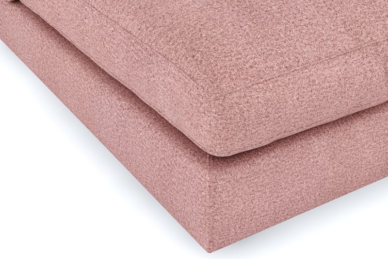Arken 6-seters Vendbar L-formet Modulhjørnesofa med Divan + Fotskammel i Stoff - Rosa - Møbler - Sofaer - Modulsofaer - Komplett modulsofa