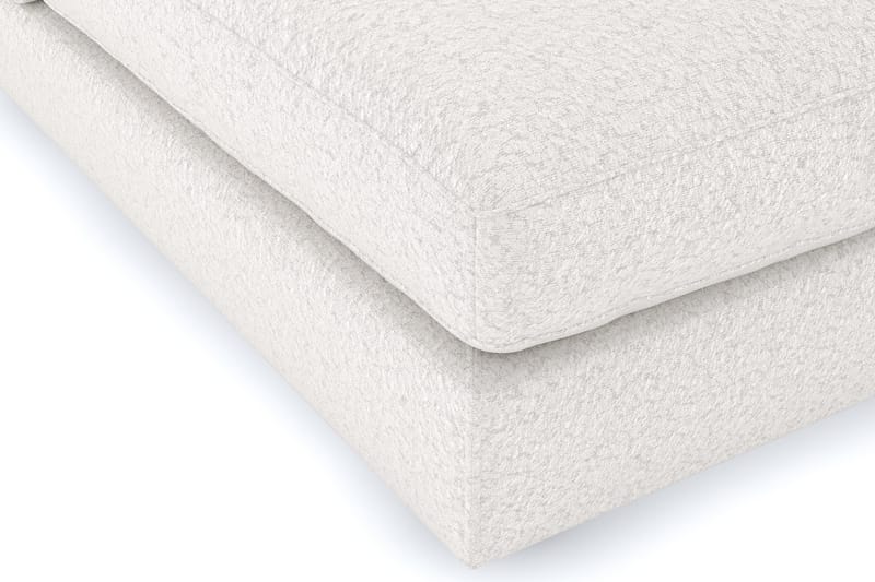 Arken 6-seters Vendbar U-formet Modulsofa med Divan + Fotskammel i Bouclé - Hvit - Møbler - Sofaer - Modulsofaer - Komplett modulsofa