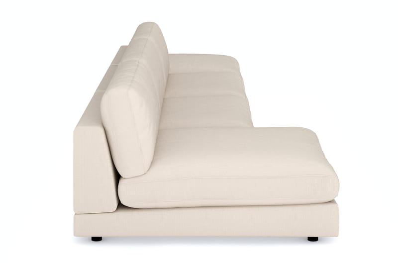 Arken 6-seters Vendbar U-formet Modulsofa med Divan + Fotskammel i Manchester - Beige - Møbler - Sofaer - Modulsofaer - Komplett modulsofa