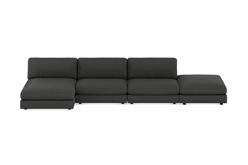 Arken 6-seters Vendbar U-formet Modulsofa med Divan + Fotskammel i Manchester - Mørk grå - Møbler - Sofaer - Modulsofaer - Komplett modulsofa