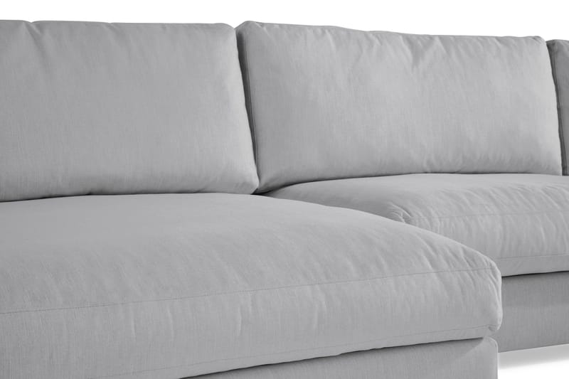 Arken 6-seters Vendbar U-formet Modulsofa med Divan + Fotskammel i Stoff - Grå - Møbler - Sofaer - Modulsofaer - Komplett modulsofa