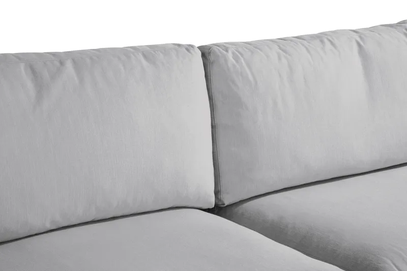 Arken 6-seters Vendbar U-formet Modulsofa med Divan + Fotskammel i Stoff - Grå - Møbler - Sofaer - Modulsofaer - Komplett modulsofa