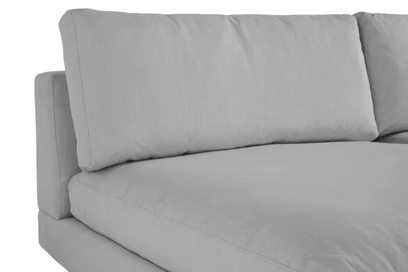 Arken 6-seters Vendbar U-formet Modulsofa med Divan + Fotskammel i Stoff - Grå - Møbler - Sofaer - Modulsofaer - Komplett modulsofa