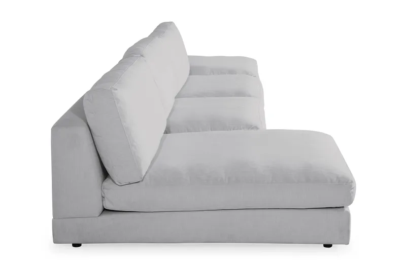 Arken 6-seters Vendbar U-formet Modulsofa med Divan + Fotskammel i Stoff - Grå - Møbler - Sofaer - Modulsofaer - Komplett modulsofa