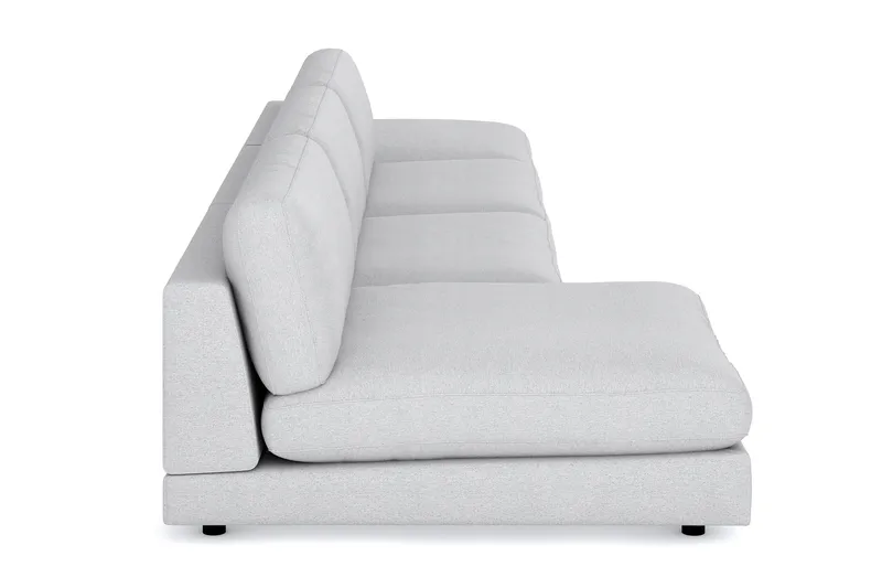 Arken 6-seters Vendbar U-formet Modulsofa med Divan + Fotskammel i Stoff - Lys grå - Møbler - Sofaer - Modulsofaer - Komplett modulsofa