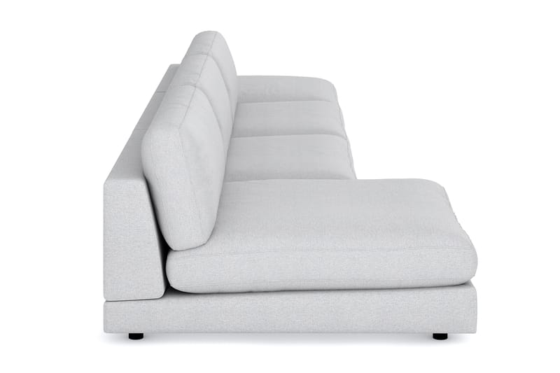 Arken 6-seters Vendbar U-formet Modulsofa med Divan + Fotskammel i Stoff - Lys grå - Møbler - Sofaer - Modulsofaer - Komplett modulsofa