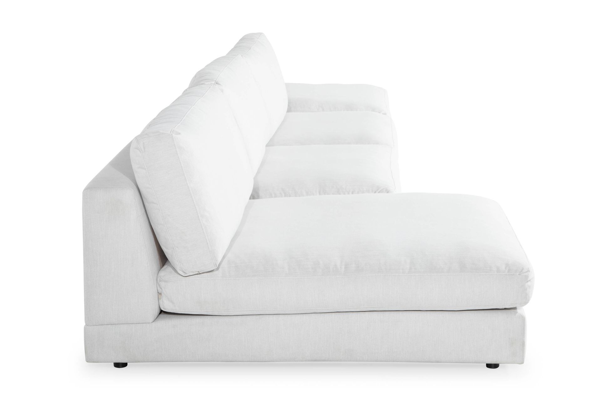 Arken 6-seters Vendbar U-formet Modulsofa med Divan + Fotskammel i Stoff - Lys grå - Møbler - Sofaer - Modulsofaer - Komplett modulsofa
