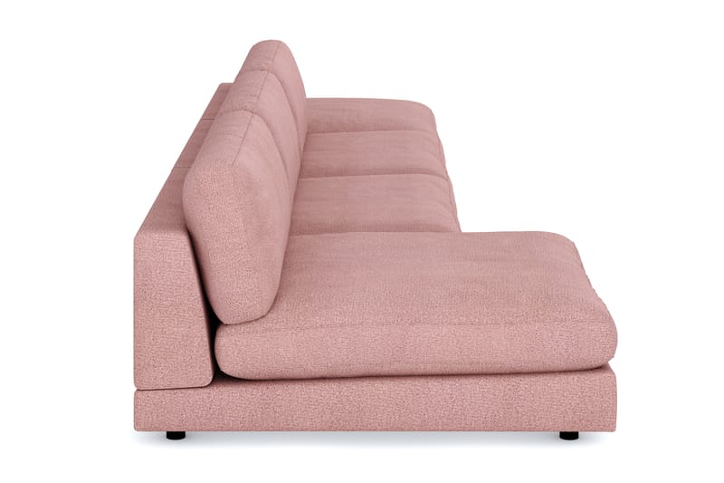 Arken 6-seters Vendbar U-formet Modulsofa med Divan + Fotskammel i Stoff - Rosa - Møbler - Sofaer - Modulsofaer - Komplett modulsofa