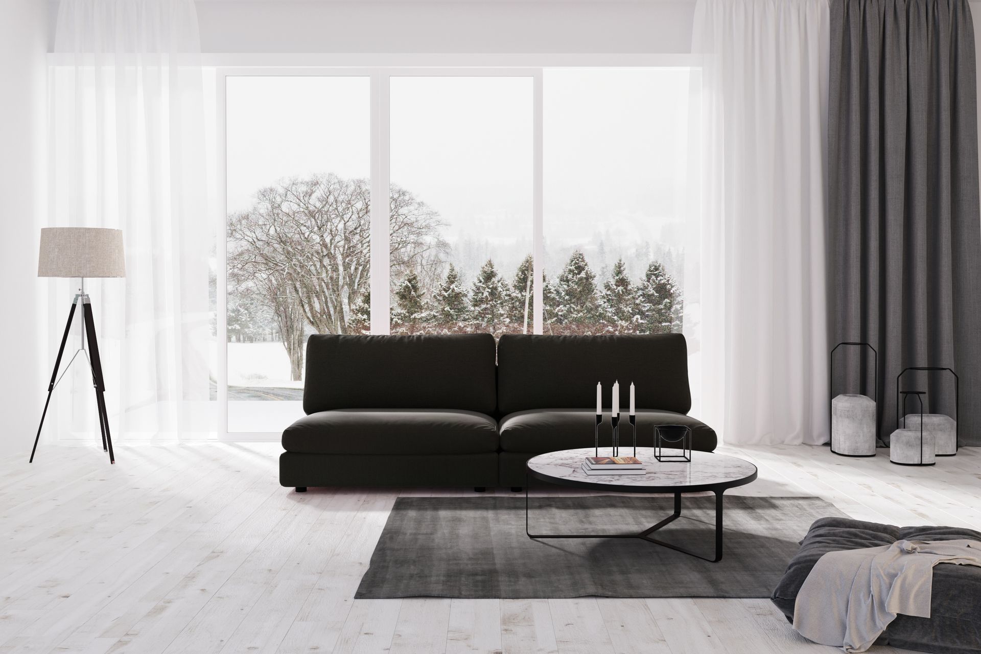 Arken Modulsofa 3-seter - Linsvart - Møbler - Sofaer - Modulsofaer - Komplett modulsofa