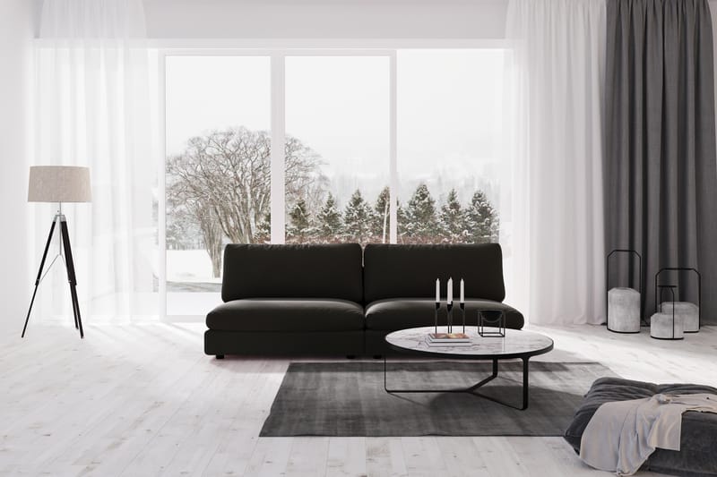 Arken Modulsofa 3-seter - Linsvart - Møbler - Sofaer - Modulsofaer - Komplett modulsofa