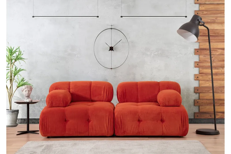 Belgin Modulsofa 2-seter - Rød Manchester - Møbler - Sofaer - Modulsofaer - Komplett modulsofa