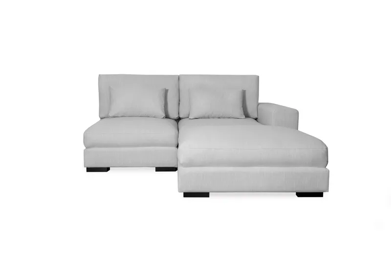 Dubai Divansofa Høyre ekstra dyp - Lysegrå - Møbler - Sofaer - Modulsofaer - Komplett modulsofa