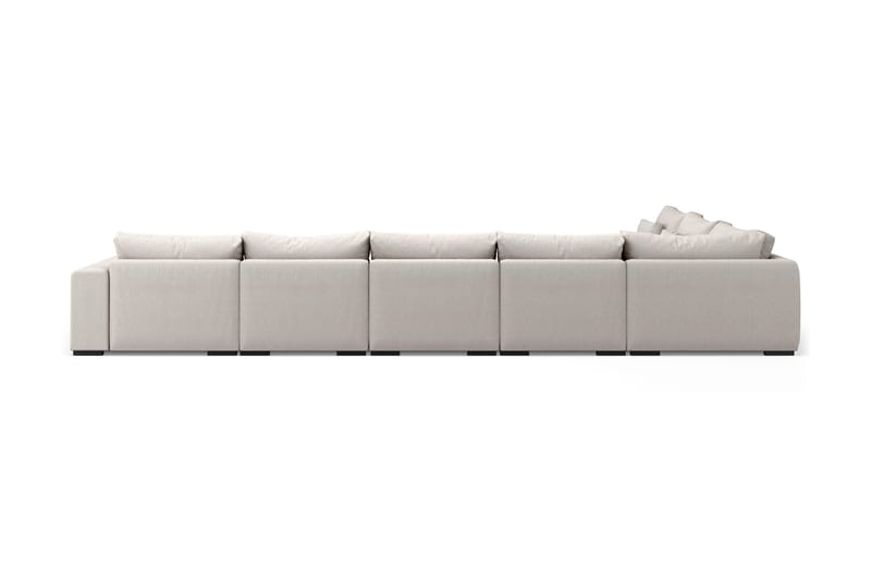 Dubai stor U-modulsofa byggbar med divan høyre ekstra dyp - Lys / Beige - Møbler - Sofaer - Modulsofaer - Komplett modulsofa