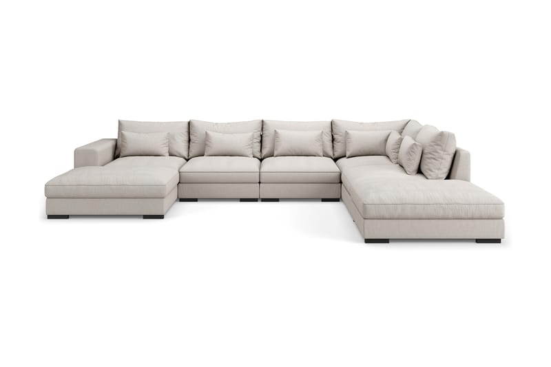 Dubai Stor U-modulsofa med Divan Venstre 432 cm ekstra dyp, Beige