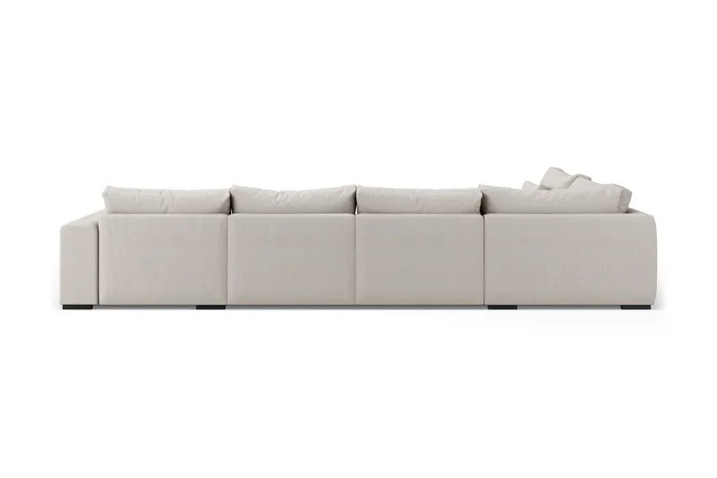 Dubai Stor U-modulsofa med Sjeselong Høyre 432 cm ekstra dyp - Beige - Møbler - Sofaer - Modulsofaer - Komplett modulsofa