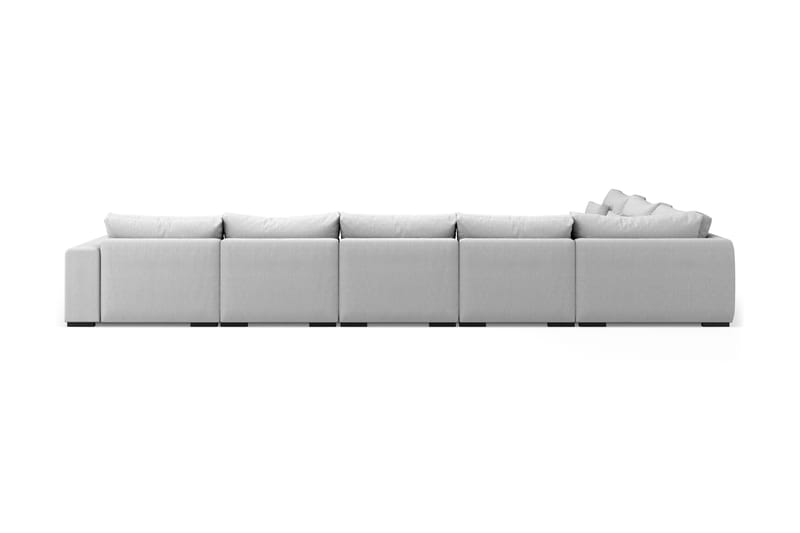 Dubai U-modulsofa Large med Divan Høyre - Lysegrå - Komplett modulsofa