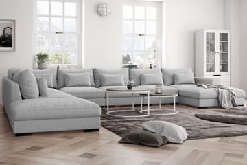 Dubai U-modulsofa Large med Divan Høyre - Lysegrå - Møbler - Sofaer - U-sofa
