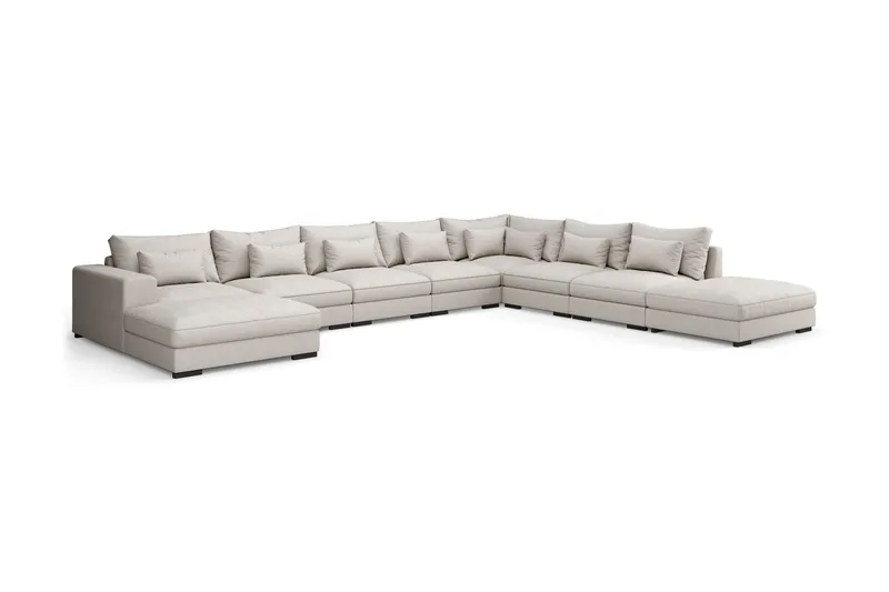 Dubai U-modulsofa Large med Divan Venstre - Beige - Møbler - Sofaer - U-sofa