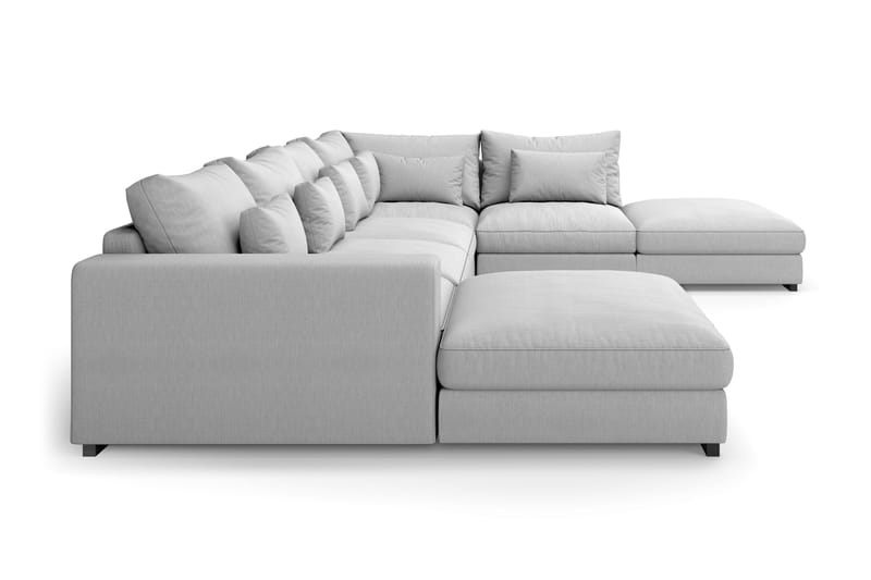 Dubai U-modulsofa med Divan Venstre - Lysegrå - Møbler - Sofaer - Modulsofaer - Komplett modulsofa