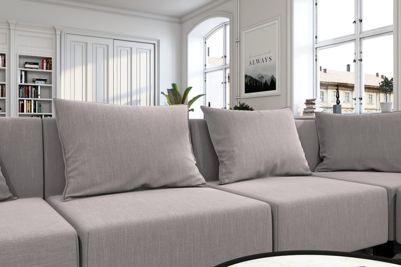 Noelia Modulhjørnesofa Vendbar - Lingrå - Møbler - Sofaer - Modulsofaer - Komplett modulsofa