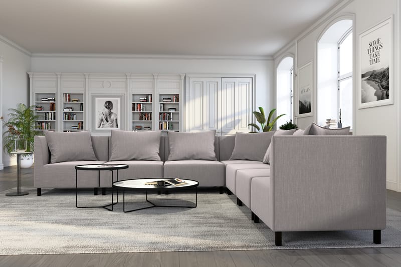 Noelia Modulhjørnesofa Vendbar - Lingrå - Møbler - Sofaer - Modulsofaer - Komplett modulsofa