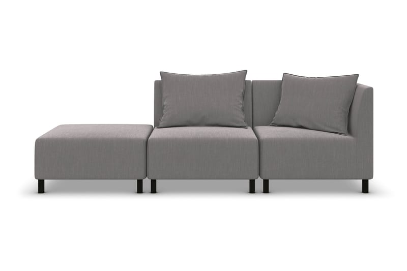 Noelia Modulsofa 2,5-seter med Fotskammel - Lingrå - Møbler - Sofaer - Modulsofaer - Komplett modulsofa