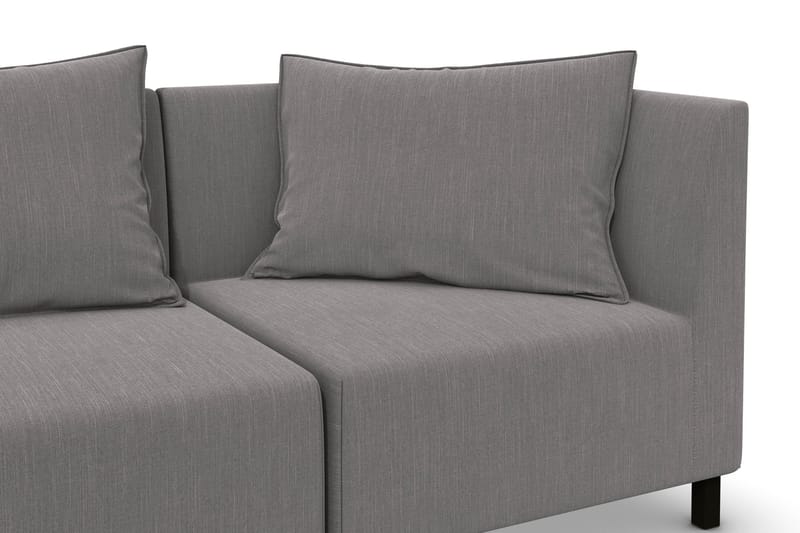 Noelia Modulsofa 2,5-seter med Fotskammel - Lingrå - Møbler - Sofaer - Modulsofaer - Komplett modulsofa