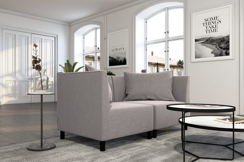 Noelia Modulsofa 2-seter - Lingrå - Møbler - Sofaer - Modulsofaer - Komplett modulsofa