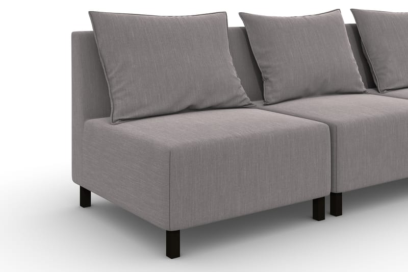 Noelia Modulsofa 3,5-seter med Fotskammel - Lingrå - Møbler - Sofaer - Modulsofaer - Komplett modulsofa
