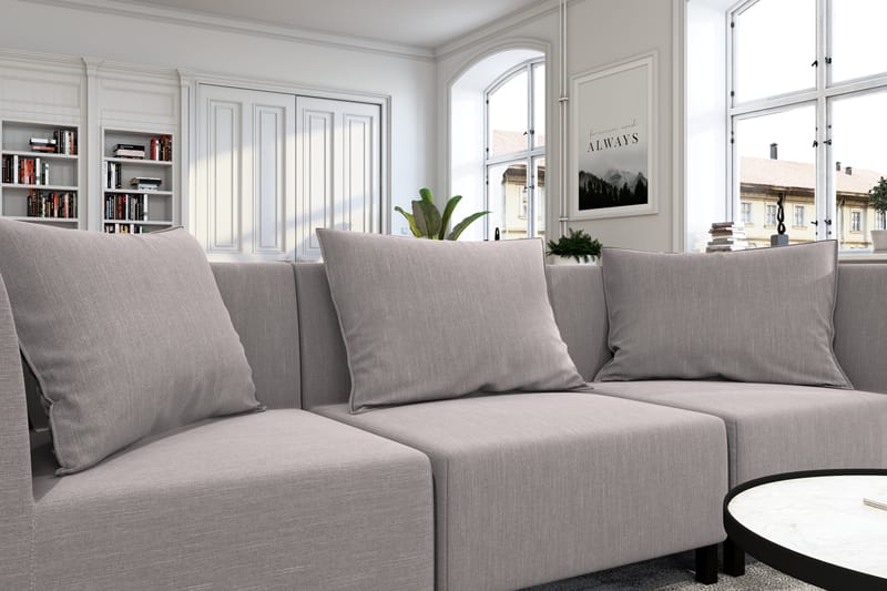 Noelia Modulsofa 3-seter - Lingrå - Møbler - Sofaer - Modulsofaer - Komplett modulsofa