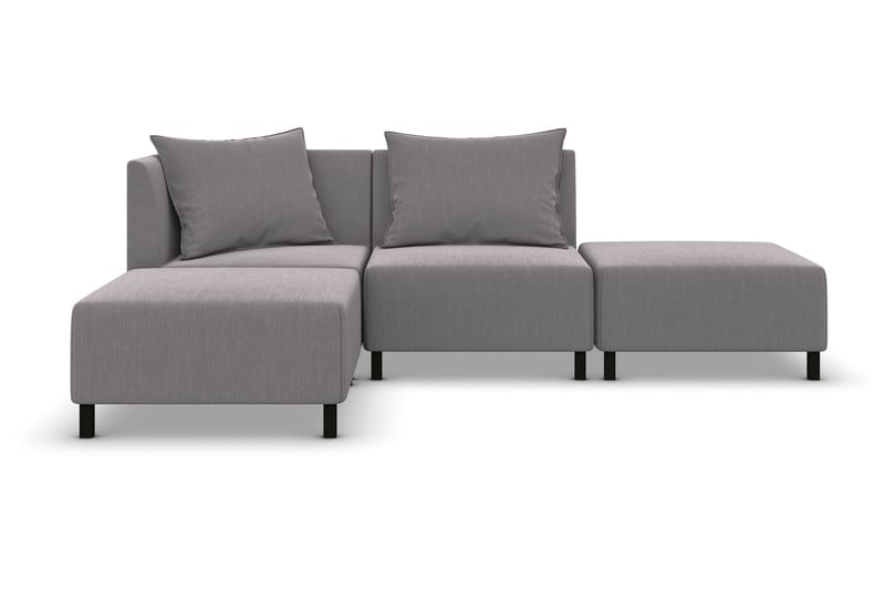 Noelia Modulsofa med Divan Vendbar - Grå - Møbler - Sofaer - Modulsofaer - Komplett modulsofa