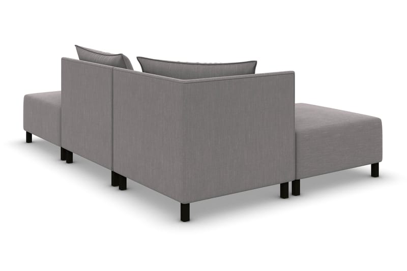 Noelia Modulsofa med Divan Vendbar - Grå - Møbler - Sofaer - Modulsofaer - Komplett modulsofa
