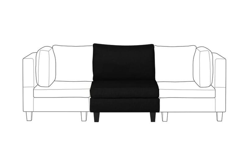 Skintebo Modulsofa - Svart - Møbler - Sofaer - Modulsofaer - Komplett modulsofa
