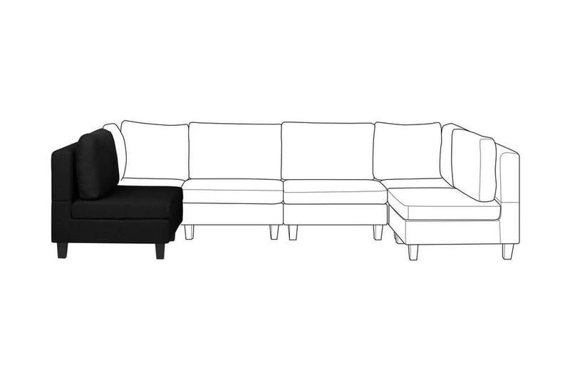 Skintebo Modulsofa - Svart - Møbler - Sofaer - Modulsofaer - Komplett modulsofa