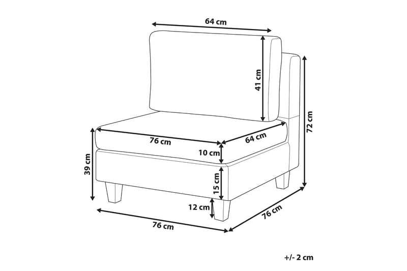 Skintebo Modulsofa - Svart - Møbler - Sofaer - Modulsofaer - Komplett modulsofa