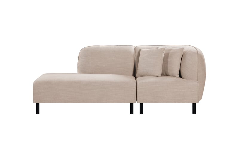 Space 2-seters Modulsofa med Sjeselong - Beige - Komplett modulsofa