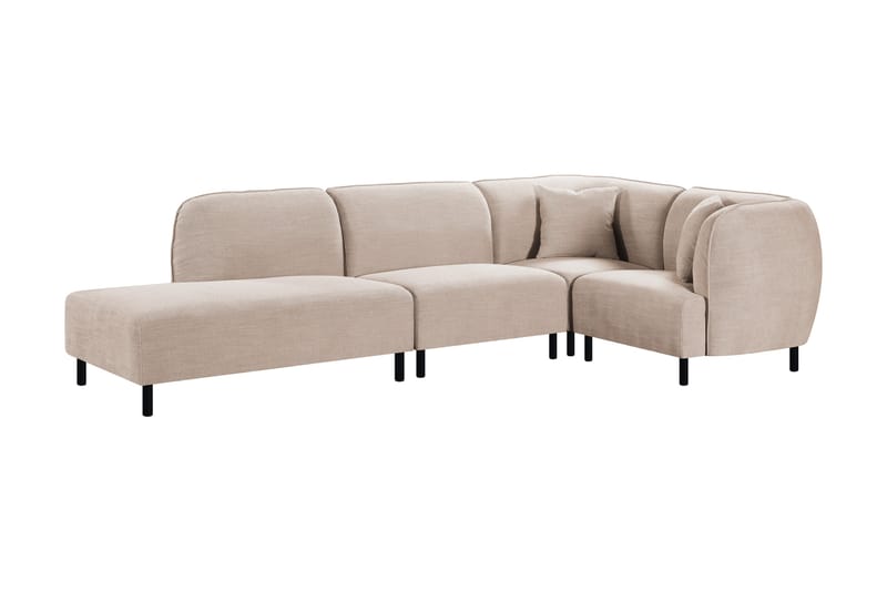 Space 4-seters Modulsofa med Sjeselong - Beige - Møbler - Sofaer - Modulsofaer - Komplett modulsofa