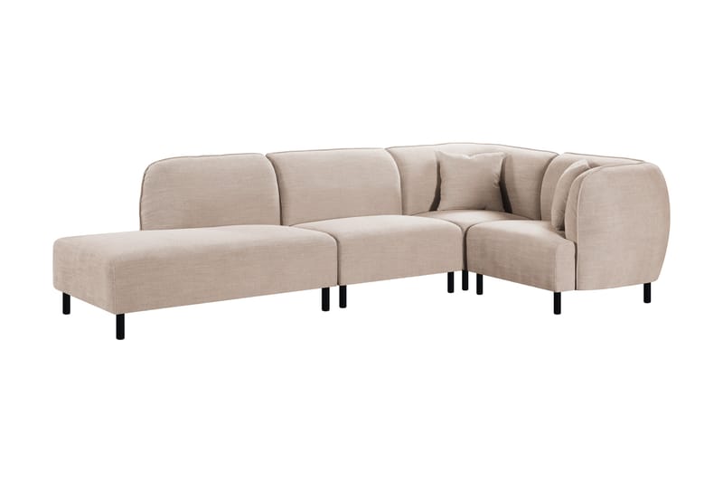 Space 4-seters Modulsofa med Sjeselong - Beige - Komplett modulsofa