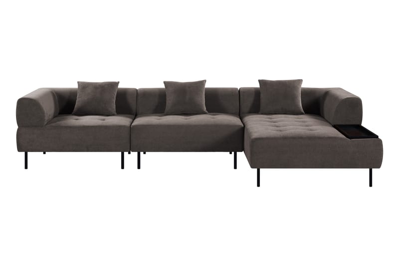 Stratham 3-seters Modulsofa Divan Høyre - Grå - Møbler - Sofaer - Modulsofaer - Komplett modulsofa